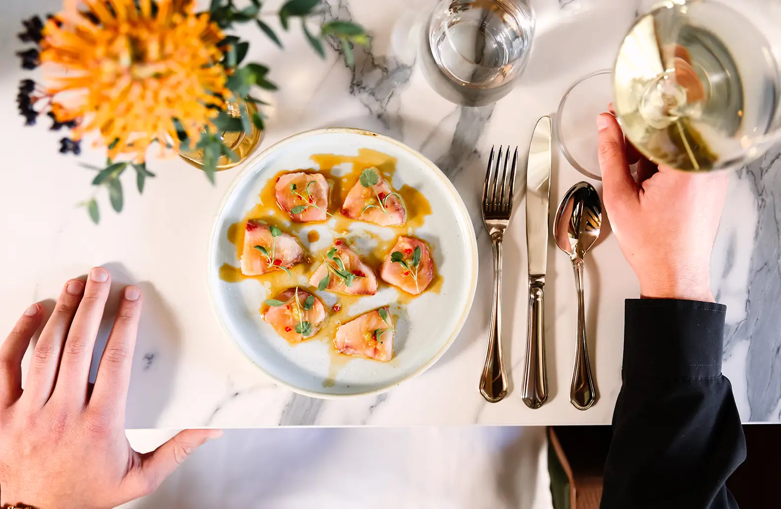 Dining at the Nest, Stone Eagle Winery.